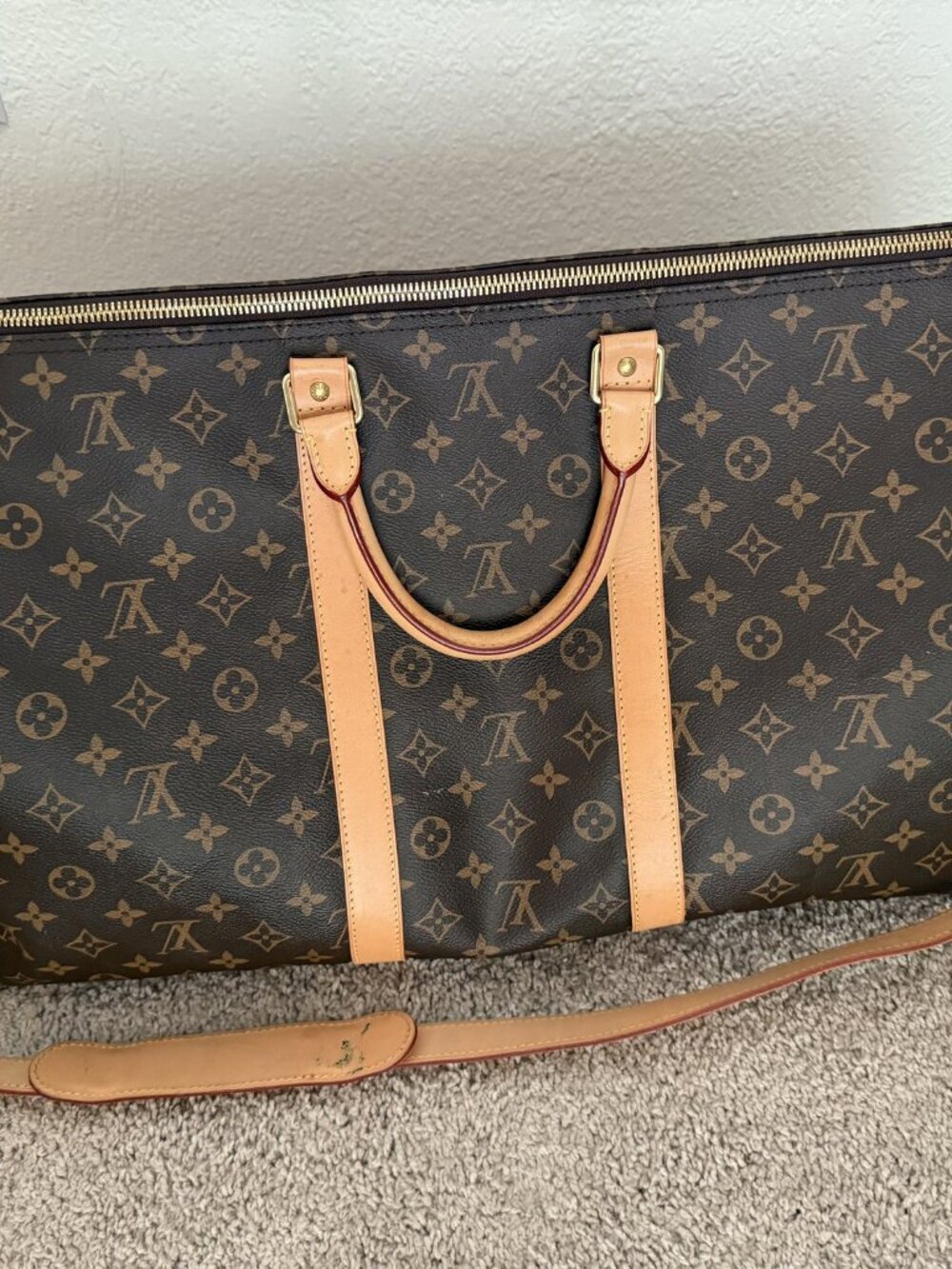 Louis Vuitton Keepall Bandoulière 55 Monogram Duffel